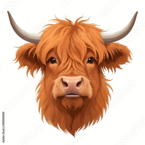 vector illustration of a bull