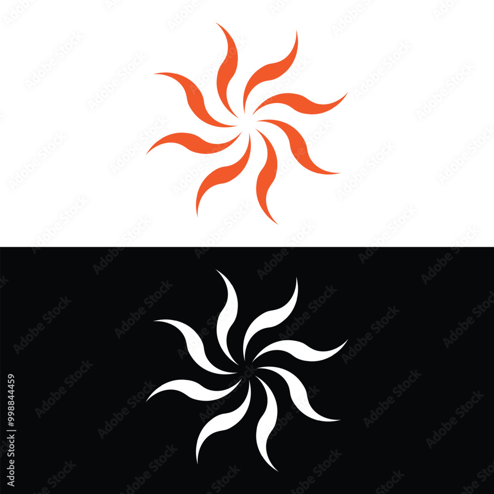 Flames fire swirl logo template design, emblem, symbol illustration Flames fire swirl logo template design, emblem, symbol illustration