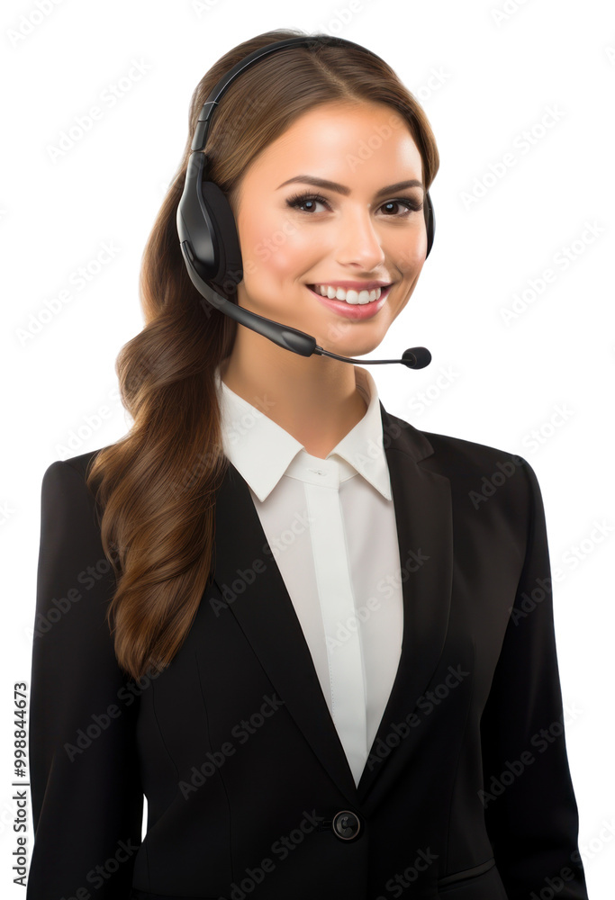 PNG Young british woman portrait headset headphones. PNG Young british woman portrait headset headphones.