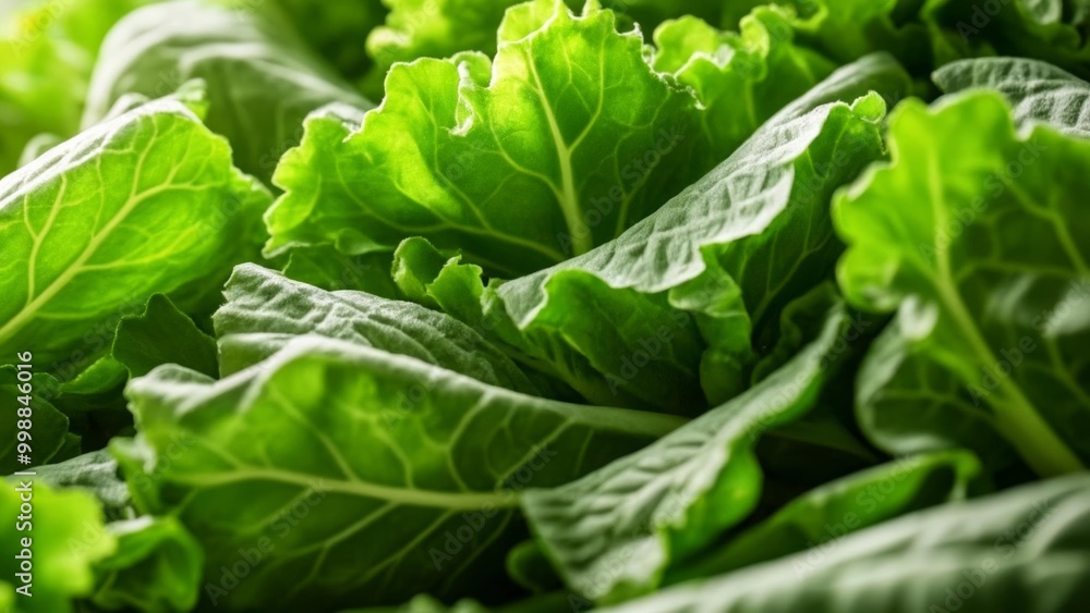 Fototapeta premium Fresh and vibrant green leafy vegetables