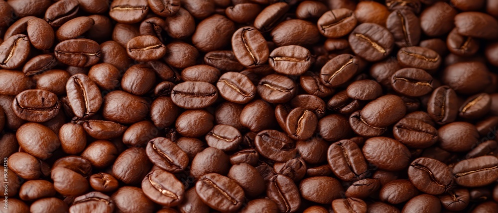 A mound of coffee beans with an ample supply in the pile's center A mound of coffee beans with an ample supply in the pile's center