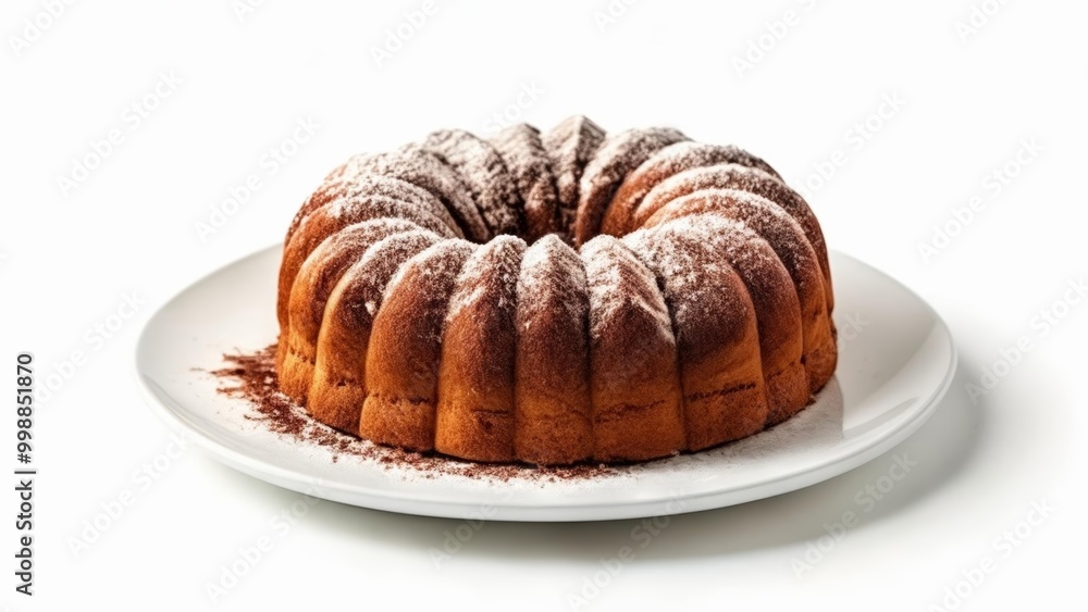 Deliciously baked cinnamon roll ready to be enjoyed Deliciously baked cinnamon roll ready to be enjoyed