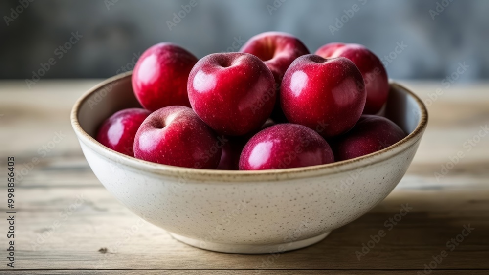 Fresh ripe apples in a bowl ready to be enjoyed Fresh ripe apples in a bowl ready to be enjoyed