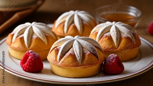 Wallpaper Mural  Deliciously baked pastries with a touch of fresh raspberries Torontodigital.ca