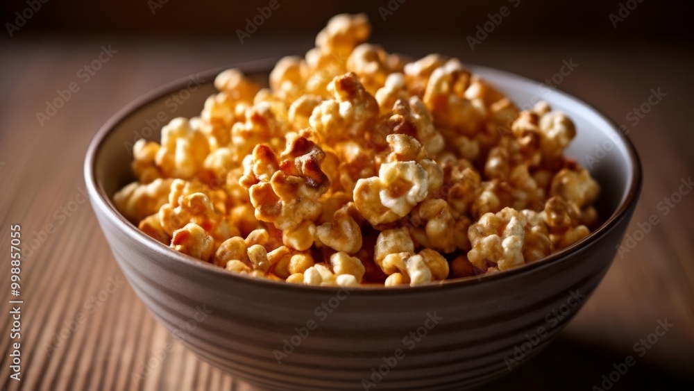 Deliciously popped corn in a bowl Deliciously popped corn in a bowl