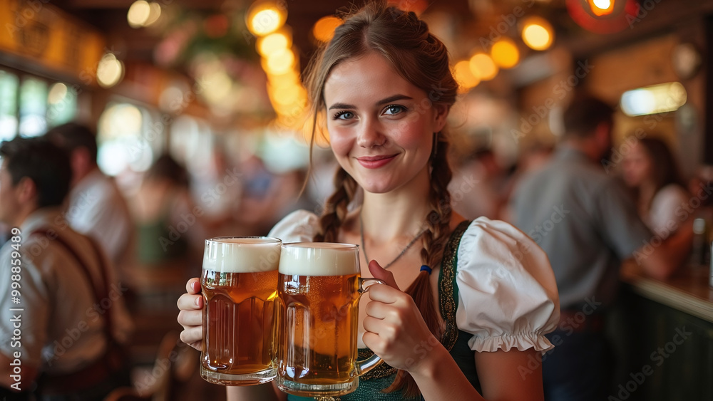 person with beer at oktoberfest person with beer at oktoberfest