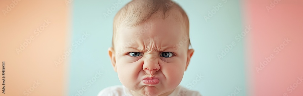 funny baby expression, angry baby portrait funny baby expression, angry baby portrait