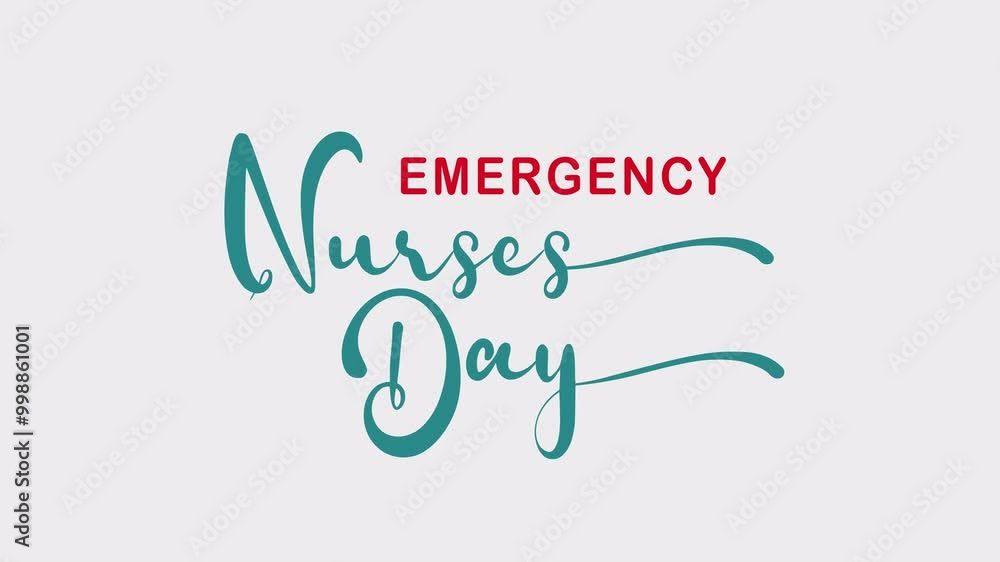 Emergency Nurses Day Text Animation. Great for Emergency Nurses Day Celebrations, for banner, social media feed wallpaper stories. Emergency Nurses Day Text Animation. Great for Emergency Nurses Day Celebrations, for banner, social media feed wallpaper stories.