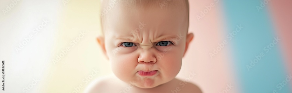 funny baby expression, angry baby portrait funny baby expression, angry baby portrait