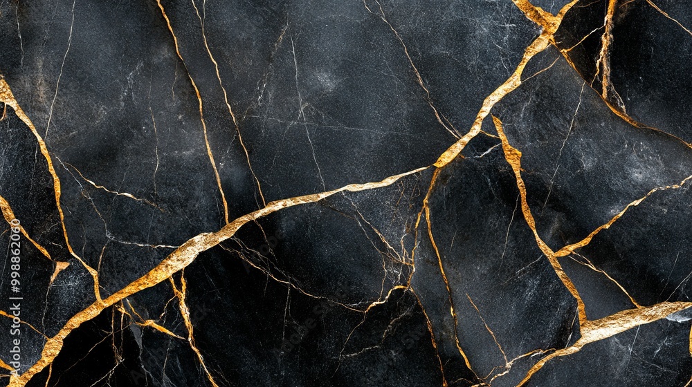 Elegant dark marble surface with intricate gold and silver veining, showcasing rich textures, ideal for luxurious designs, offering ample space for personalized text or elements. Elegant dark marble surface with intricate gold and silver veining, showcasing rich textures, ideal for luxurious designs, offering ample space for personalized text or elements.