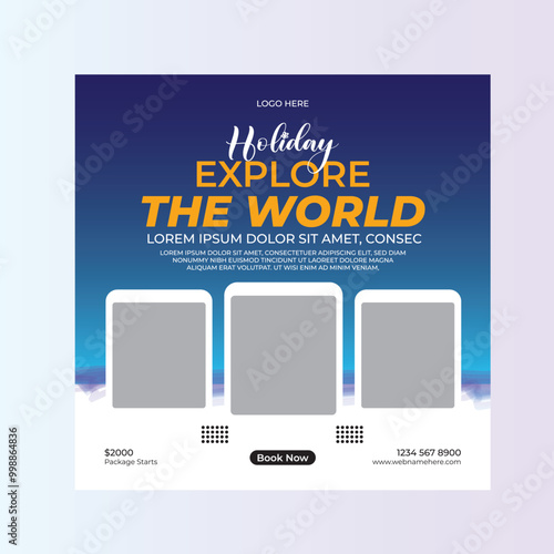 Travel agency Post, vector posters for business, Travel Flyer or Poster Template design layout, Creative Post Design.