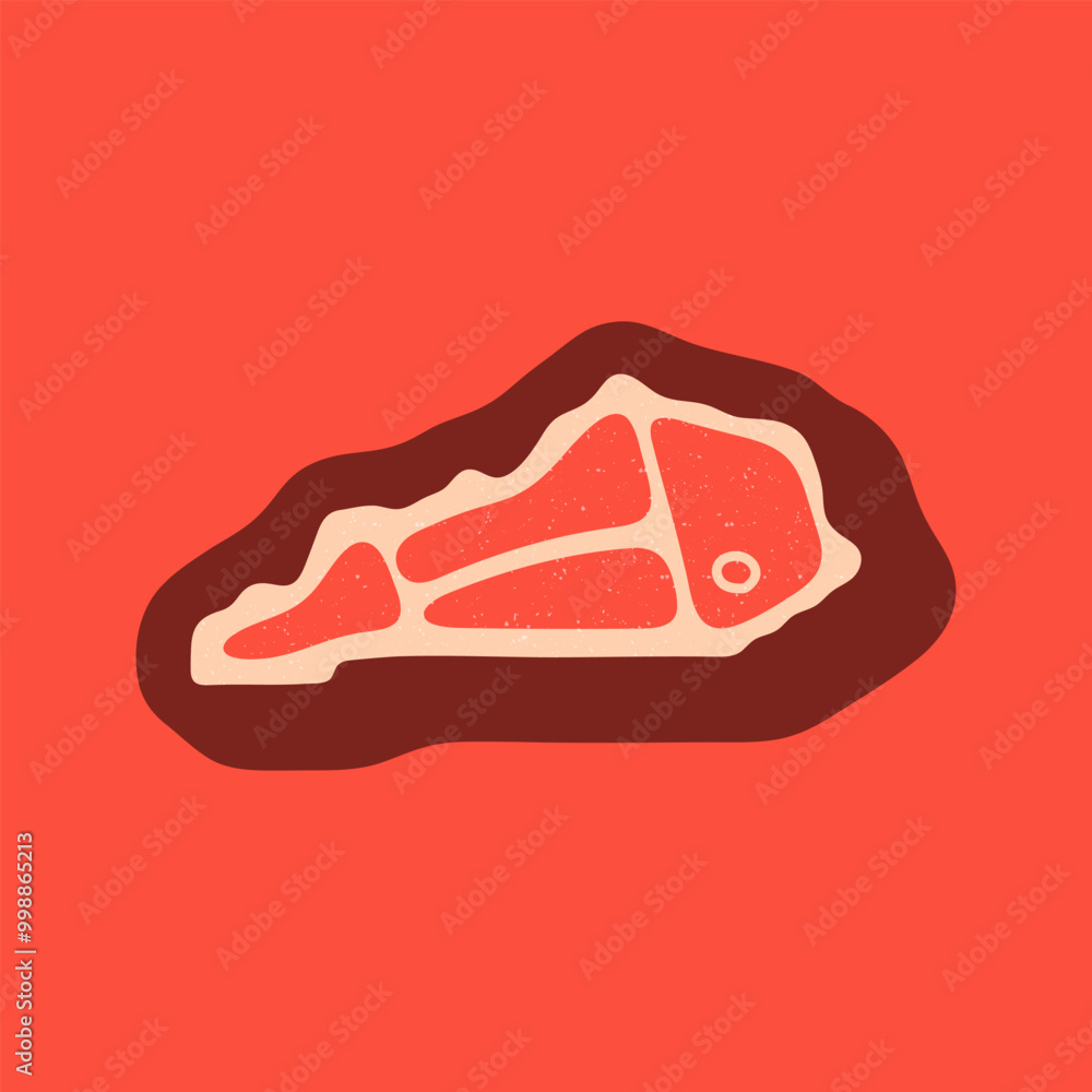 Kentucky, USA map for steak meat logo. Vector retro black and red meat dishes logotype illustration. Graphic grill BBQ label, emblem, symbol. Premium beef restaurant badge Kentucky, USA map for steak meat logo. Vector retro black and red meat dishes logotype illustration. Graphic grill BBQ label, emblem, symbol. Premium beef restaurant badge