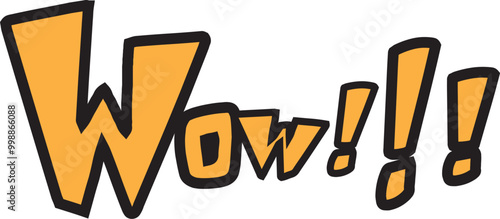 Wow vector illustration icon