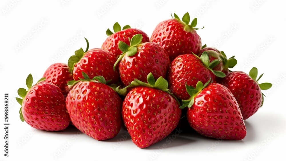 Fresh and juicy red strawberries perfect for a summer snack Fresh and juicy red strawberries perfect for a summer snack