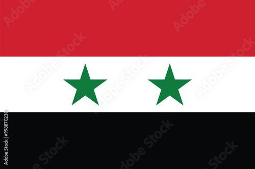 National flag of Syria. Syrian flag. Vector Illustration.	
