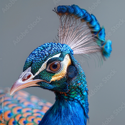close up of peacock
