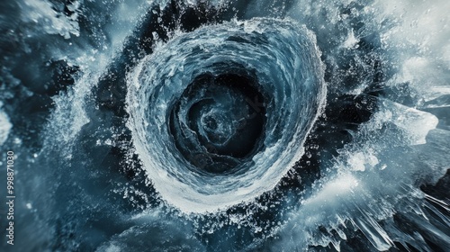 a vortex that froze into ice