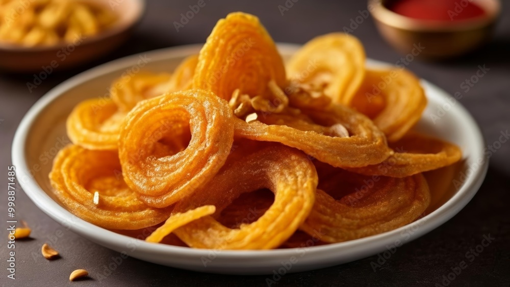 Deliciously crispy goldenbrown fried snacks in a bowl Deliciously crispy goldenbrown fried snacks in a bowl