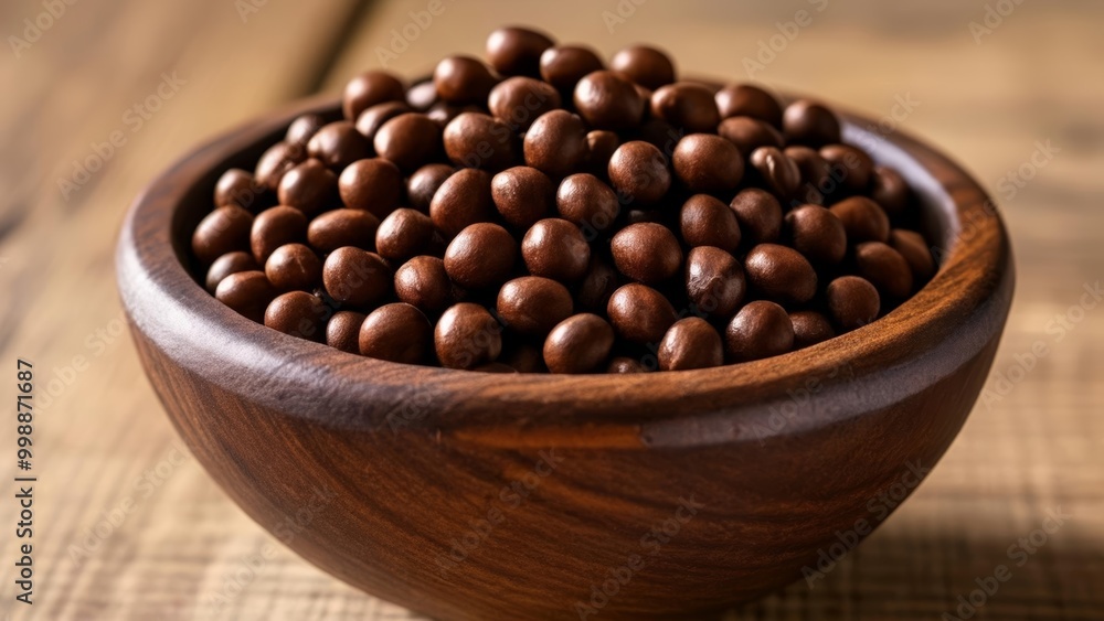 A bowl of rich dark chocolate truffles A bowl of rich dark chocolate truffles