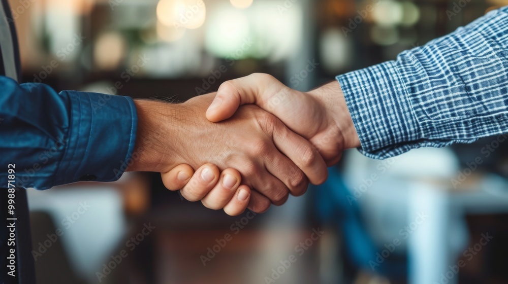 Close-up of a Handshake: A Symbol of Business Agreement Close-up of a Handshake: A Symbol of Business Agreement