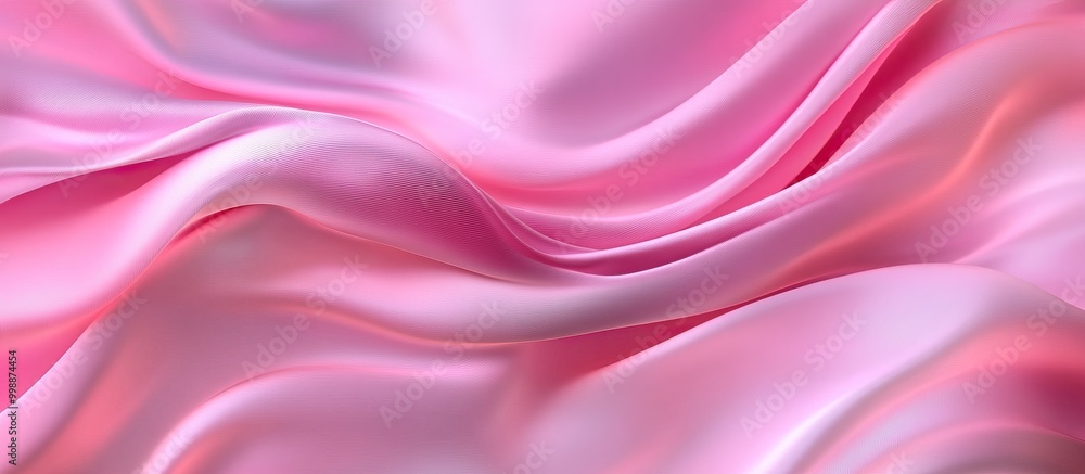 Obraz premium Pink Satin Fabric Draped Texture
