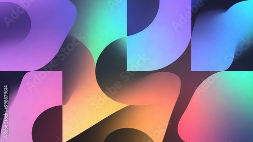 Seamless Abstract Geometric Patterns with Gradients for Branding and UI Backgrounds. photo