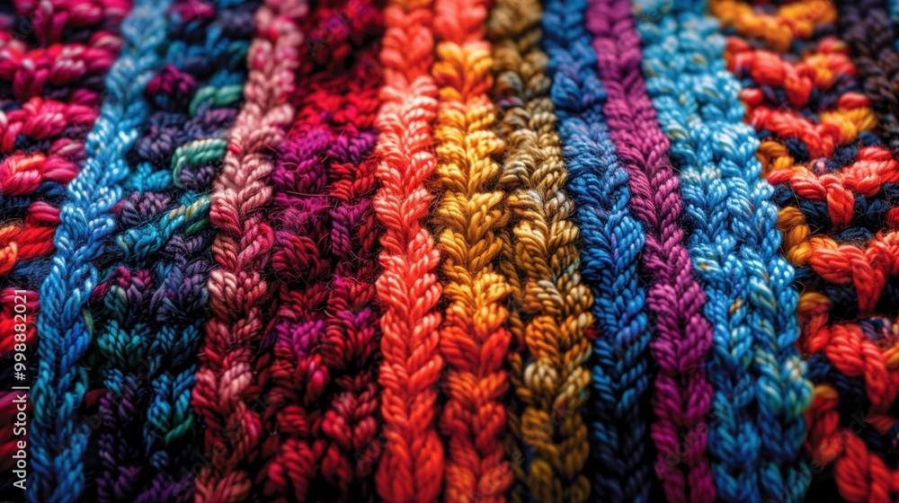 A Beautiful and Vibrant Multicolored Knitted Textiles Pattern That Captivates Attention A Beautiful and Vibrant Multicolored Knitted Textiles Pattern That Captivates Attention