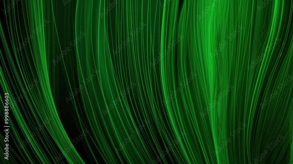 Naklejka premium An Abstract Background Featuring Green Flowing Lines That Create a Unique Aesthetic Appeal