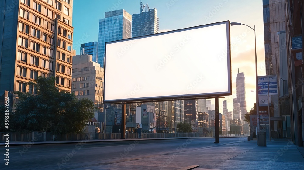 Blank Billboard in City Blank Billboard in City