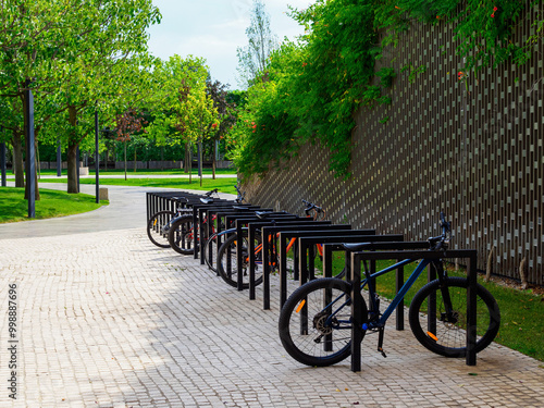 Wallpaper Mural bicycle parking in a public park Torontodigital.ca