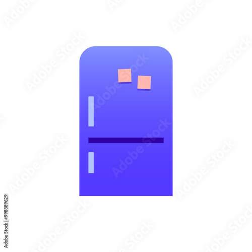Household fridge or refrigerator. Kitchen appliances
