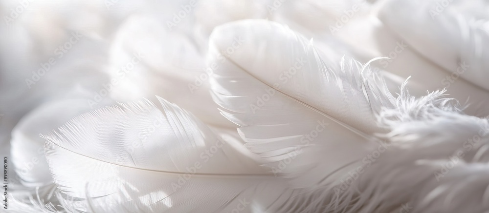 Obraz premium White Feathers Close-up