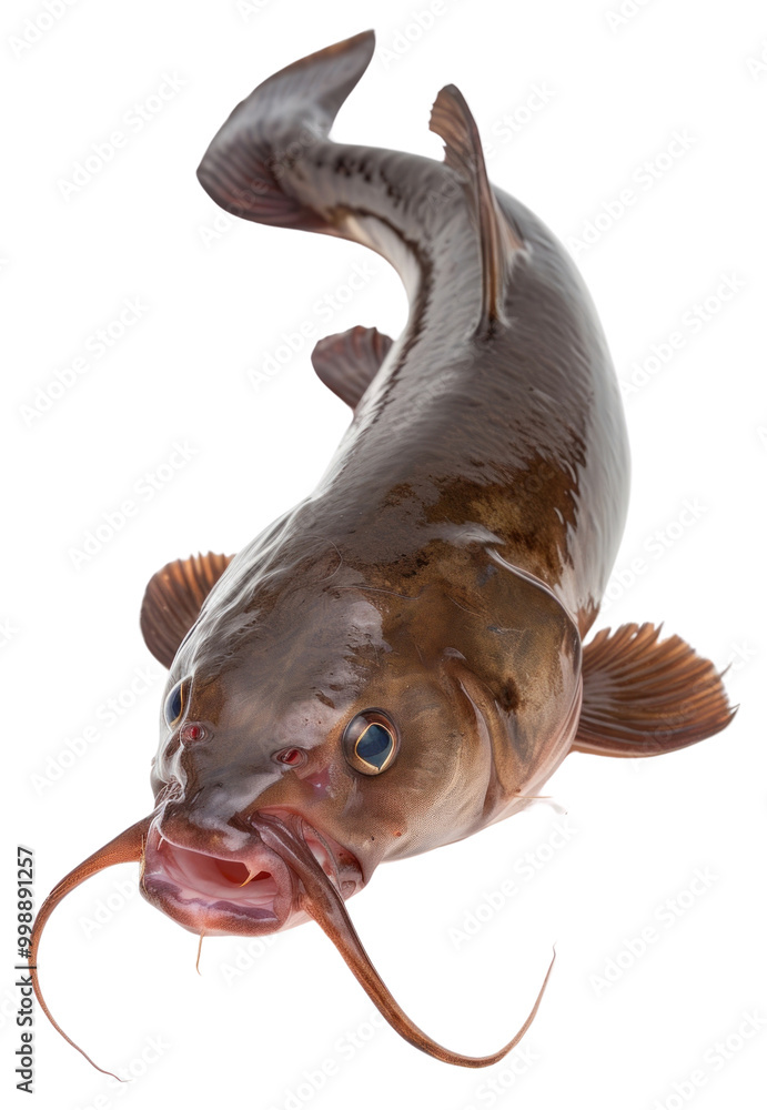 Obraz premium PNG Photo of catfish animal white background underwater.