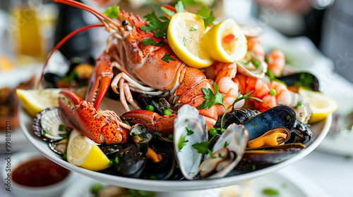 Savor a gourmet seafood main course crafted with the freshest catches.