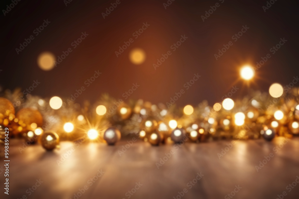 Defocused festive background with golden Christmas tree balls and warm bokeh glow. Magical and cozy atmosphere, dreamy and joyful mood. For New Year design, seasonal backdrop, holiday-themed projects Defocused festive background with golden Christmas tree balls and warm bokeh glow. Magical and cozy atmosphere, dreamy and joyful mood. For New Year design, seasonal backdrop, holiday-themed projects