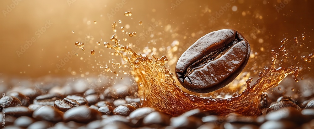 coffee bean in midair creating a dynamic splash effect against a clean white background showcasing the energy and freshness associated with coffee coffee bean in midair creating a dynamic splash effect against a clean white background showcasing the energy and freshness associated with coffee