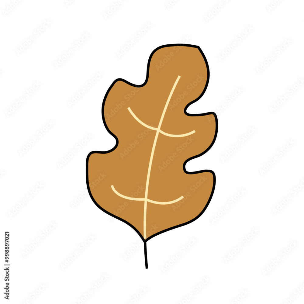 Fototapeta premium Hand drawn autumn leaf