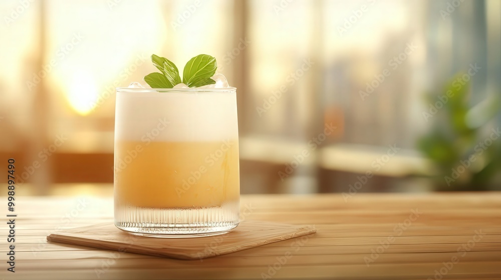 Pisco Sour Cocktail in a Bar Pisco Sour Cocktail in a Bar