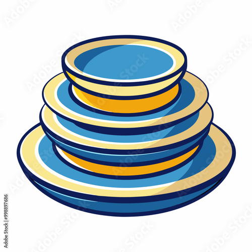 stack of porcelain plates arranged 