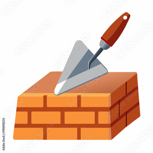 trowel and brick