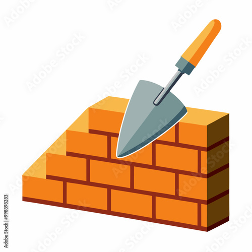 trowel and brick