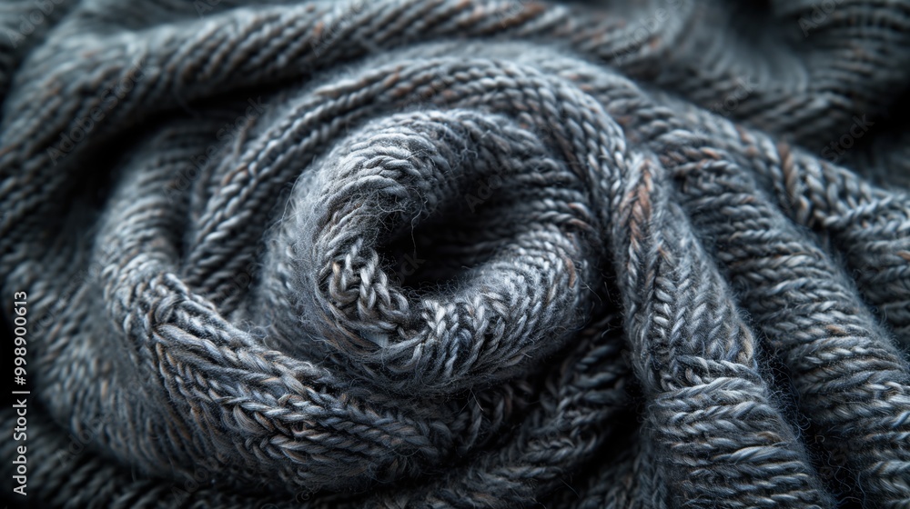 This is a beautifully textured knitted gray fabric that is very appealing and chic in style This is a beautifully textured knitted gray fabric that is very appealing and chic in style