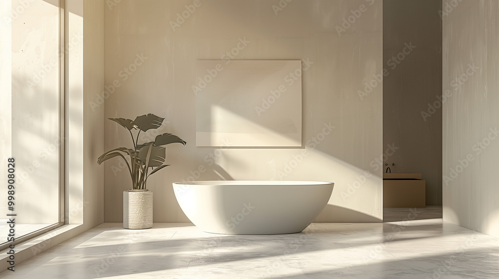 Fototapeta premium astarte.ai: Minimalist Bathroom