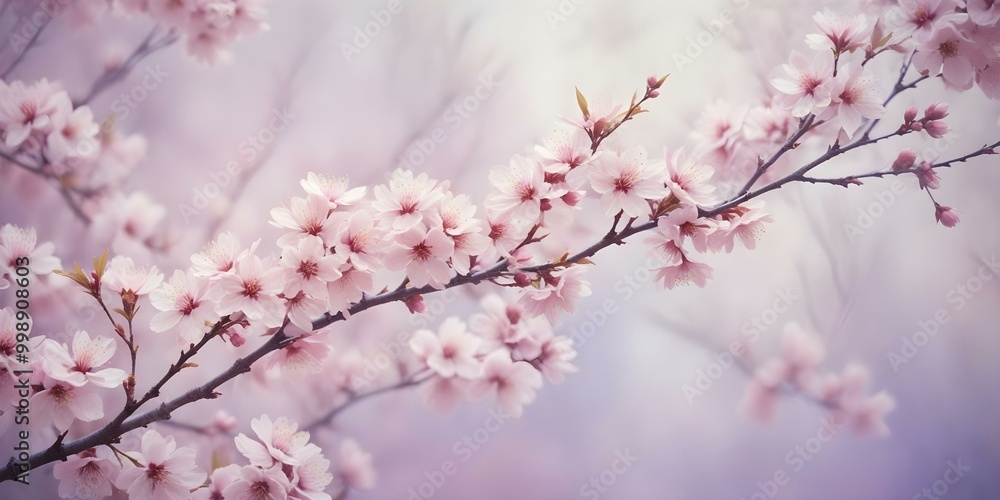Sakura branch, pink cherry blossom. AI generated Sakura branch, pink cherry blossom. AI generated