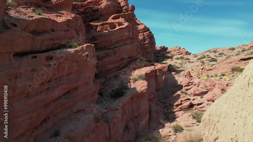 Drone view of the red rocks 