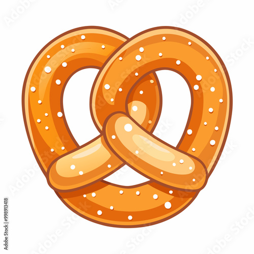 pretzel on white background