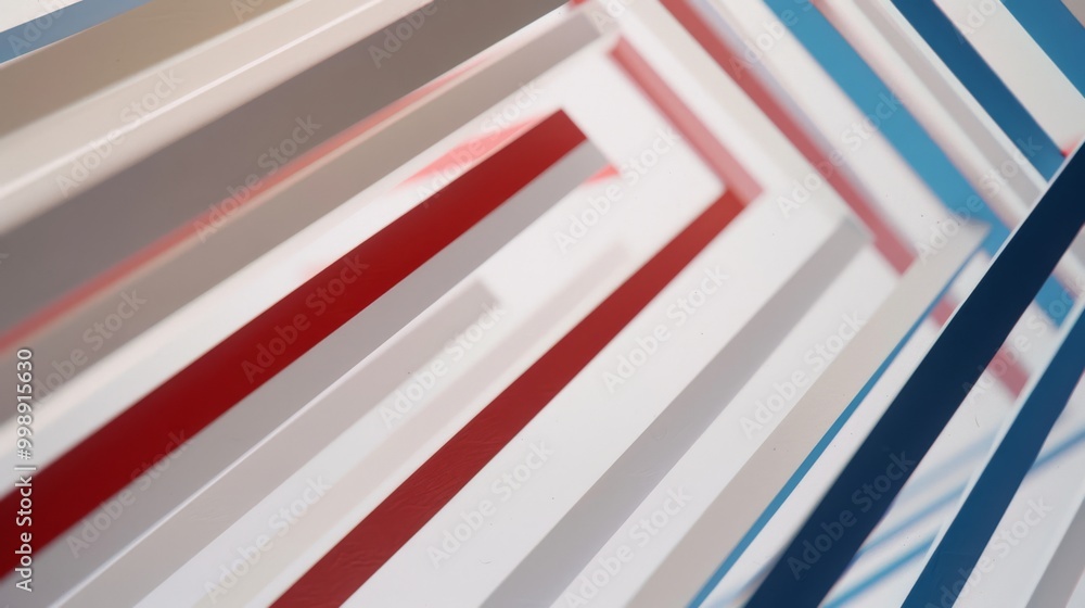 Dynamic lines of red, white, and blue intersect in an orderly yet chaotic pattern, evoking a sense of depth, movement, and modernity. Dynamic lines of red, white, and blue intersect in an orderly yet chaotic pattern, evoking a sense of depth, movement, and modernity.