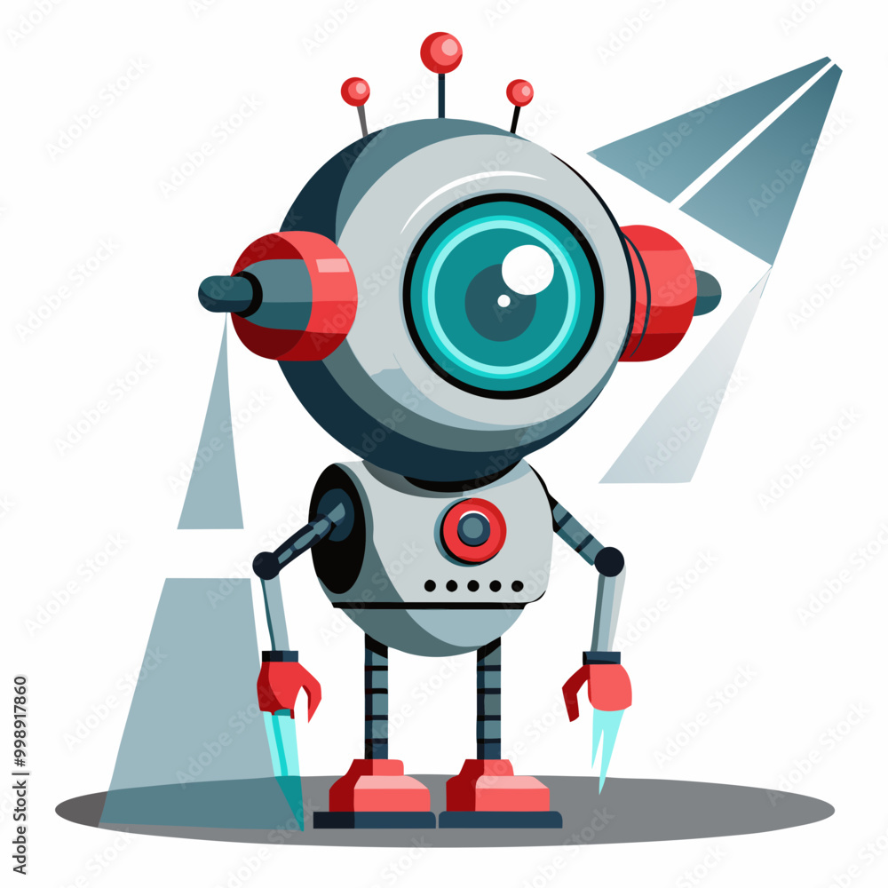 robotic eye scanning the surroundings, AI robotic eye scanning the surroundings, AI