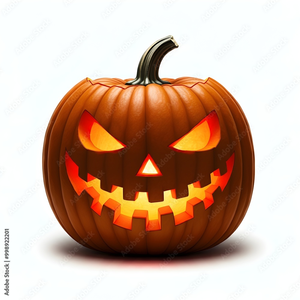 Halloween pumpkin with a carved face Halloween pumpkin with a carved face