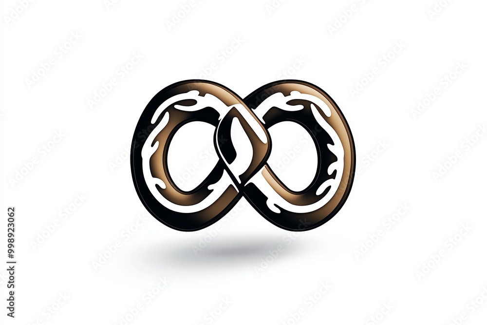Minimal Bavarian pretzel design, featuring a simple, elegant line drawing of a traditional pretzel, symbolizing Bavarian cuisine Minimal Bavarian pretzel design, featuring a simple, elegant line drawing of a traditional pretzel, symbolizing Bavarian cuisine